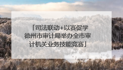 司法联动+以赛促学 德州市审计局举办全市审计机关业务技能竞赛