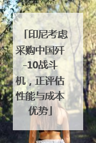 印尼考虑采购中国歼-10战斗机，正评估性能与成本优势