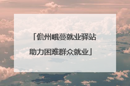 儋州峨蔓就业驿站助力困难群众就业