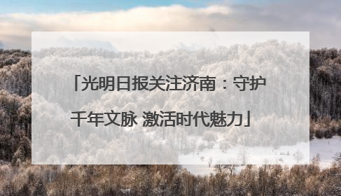 光明日报关注济南：守护千年文脉 激活时代魅力