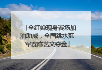 全红婵现身赛场加油助威，全国跳水冠军赛陈艺文夺金