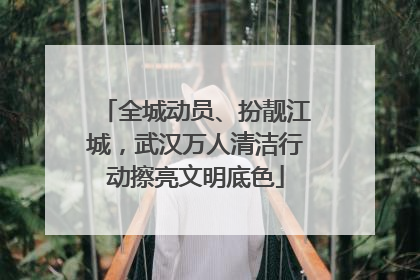 全城动员、扮靓江城，武汉万人清洁行动擦亮文明底色