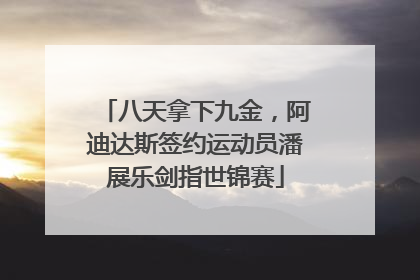 八天拿下九金，阿迪达斯签约运动员潘展乐剑指世锦赛