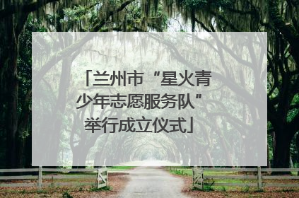 兰州市“星火青少年志愿服务队”举行成立仪式