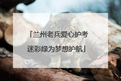 兰州老兵爱心护考 迷彩绿为梦想护航