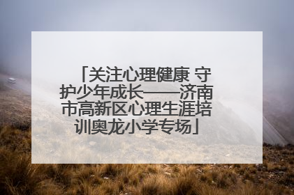 关注心理健康 守护少年成长——济南市高新区心理生涯培训奥龙小学专场