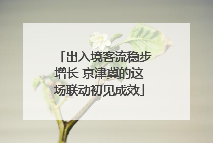 出入境客流稳步增长 京津冀的这场联动初见成效