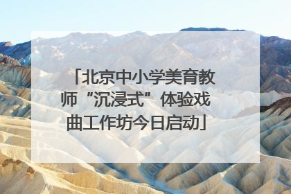 北京中小学美育教师“沉浸式”体验戏曲工作坊今日启动