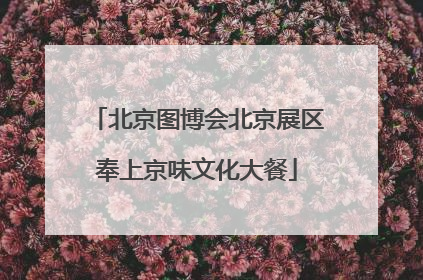 北京图博会北京展区奉上京味文化大餐