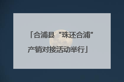 合浦县“珠还合浦”产销对接活动举行