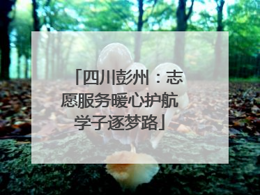 四川彭州：志愿服务暖心护航学子逐梦路