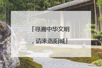 寻溯中华文明，请来洛阳城