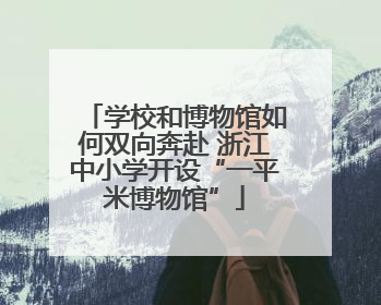 学校和博物馆如何双向奔赴 浙江中小学开设“一平米博物馆”