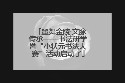 墨舞金陵·文脉传承——书法研学暨“小状元书法大赛”活动启动了