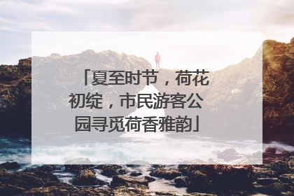 夏至时节，荷花初绽，市民游客公园寻觅荷香雅韵