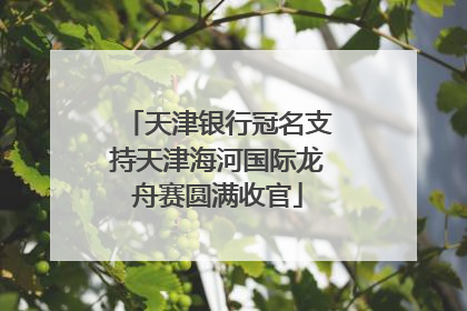 天津银行冠名支持天津海河国际龙舟赛圆满收官