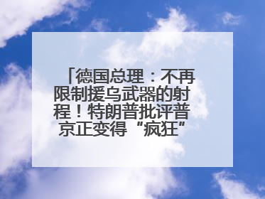德国总理：不再限制援乌武器的射程！特朗普批评普京正变得“疯狂”，俄方最新回应