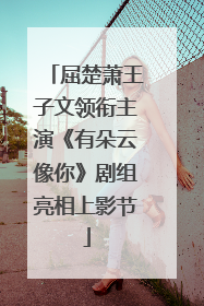 屈楚萧王子文领衔主演《有朵云像你》剧组亮相上影节