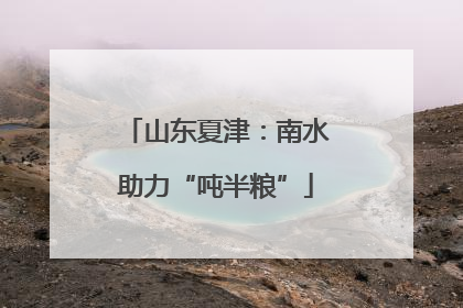 山东夏津：南水助力“吨半粮”