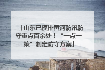 山东已摸排黄河防汛防守重点百余处！“一点一策”制定防守方案