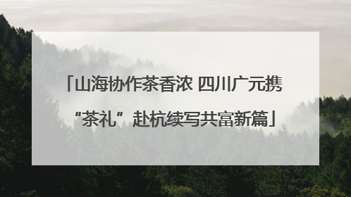 山海协作茶香浓 四川广元携“茶礼”赴杭续写共富新篇