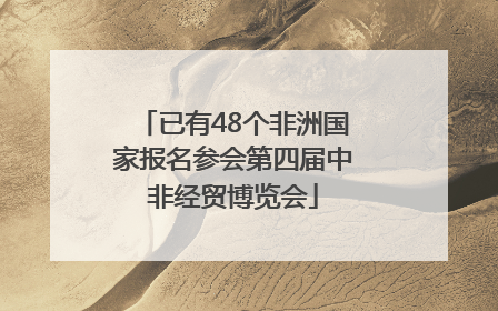 已有48个非洲国家报名参会第四届中非经贸博览会