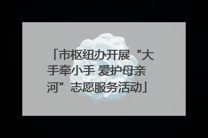 市枢纽办开展“大手牵小手 爱护母亲河”志愿服务活动