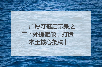 广厦夺冠启示录之二：外援赋能，打造本土核心架构