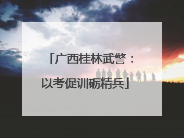 广西桂林武警：以考促训砺精兵