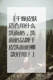 干燥皮肤适合用什么洗面奶，洗面奶品牌干皮洗面奶哪款好用！