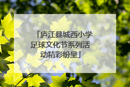 庐江县城西小学足球文化节系列活动精彩纷呈