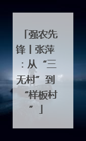 强农先锋丨张萍：从“三无村”到“样板村”