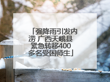 强降雨引发内涝 广西天峨县紧急转移400多名受困师生