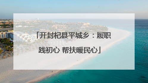 开封杞县平城乡：履职践初心 帮扶暖民心