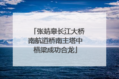张靖皋长江大桥南航道桥南主塔中横梁成功合龙