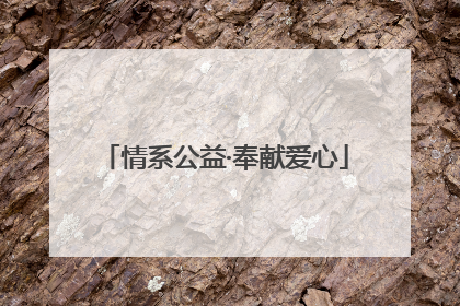 情系公益·奉献爱心