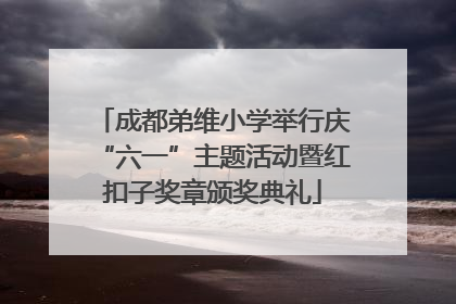 成都弟维小学举行庆“六一”主题活动暨红扣子奖章颁奖典礼