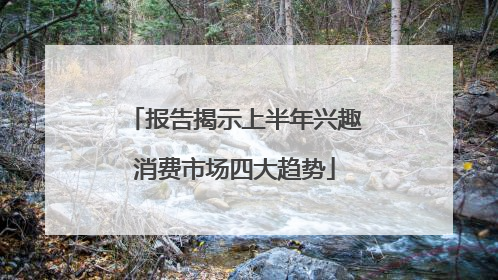 报告揭示上半年兴趣消费市场四大趋势