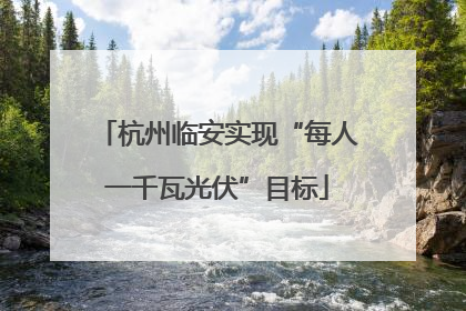 杭州临安实现“每人一千瓦光伏”目标