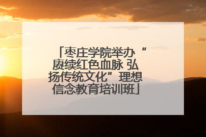 枣庄学院举办“赓续红色血脉 弘扬传统文化”理想信念教育培训班