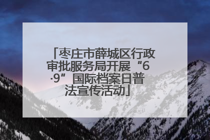 枣庄市薛城区行政审批服务局开展“6·9”国际档案日普法宣传活动