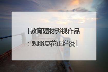 教育题材影视作品：观照夏花正烂漫