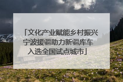 文化产业赋能乡村振兴 宁波援疆助力新疆库车入选全国试点城市