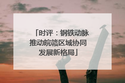时评：钢铁动脉推动皖赣区域协同发展新格局