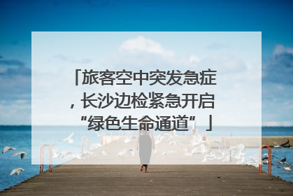 旅客空中突发急症，长沙边检紧急开启“绿色生命通道”