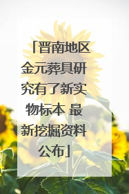 晋南地区金元葬具研究有了新实物标本 最新挖掘资料公布