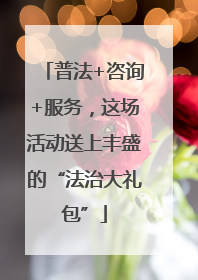 普法+咨询+服务，这场活动送上丰盛的“法治大礼包”