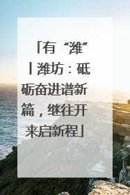 有“潍”丨潍坊：砥砺奋进谱新篇，继往开来启新程