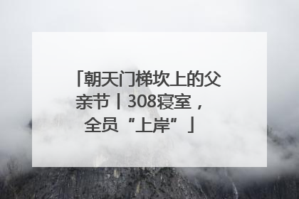 朝天门梯坎上的父亲节丨308寝室，全员“上岸”