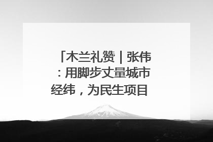 木兰礼赞｜张伟：用脚步丈量城市经纬，为民生项目按下“加速键”